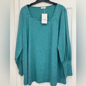 2for20  NWT Teal Women's Top 2X